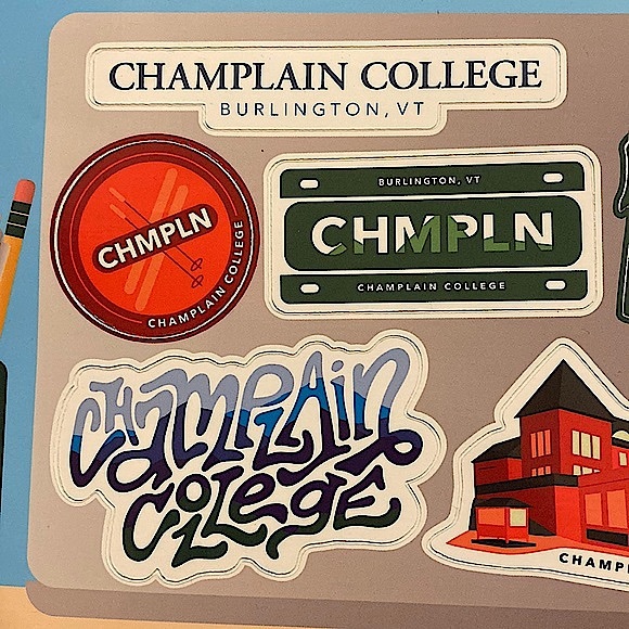 Unbranded Design Newunused Champlain College Stickers Free With